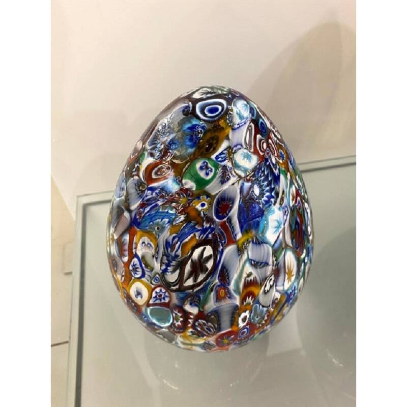 Lampe de table contemporaine en verre de Murano vénitien multicolore Millefiori Murrine