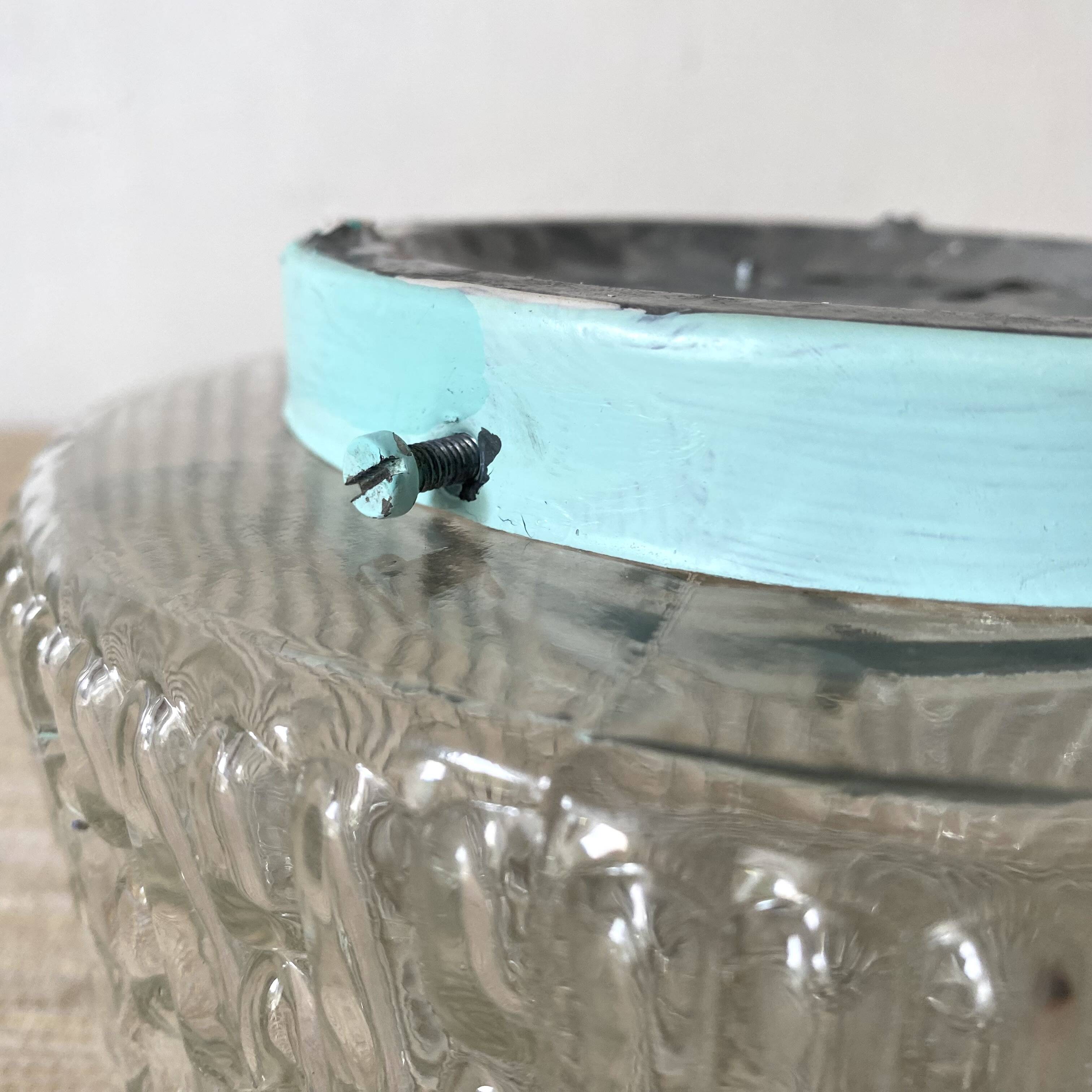 Vintage round glass ceiling light