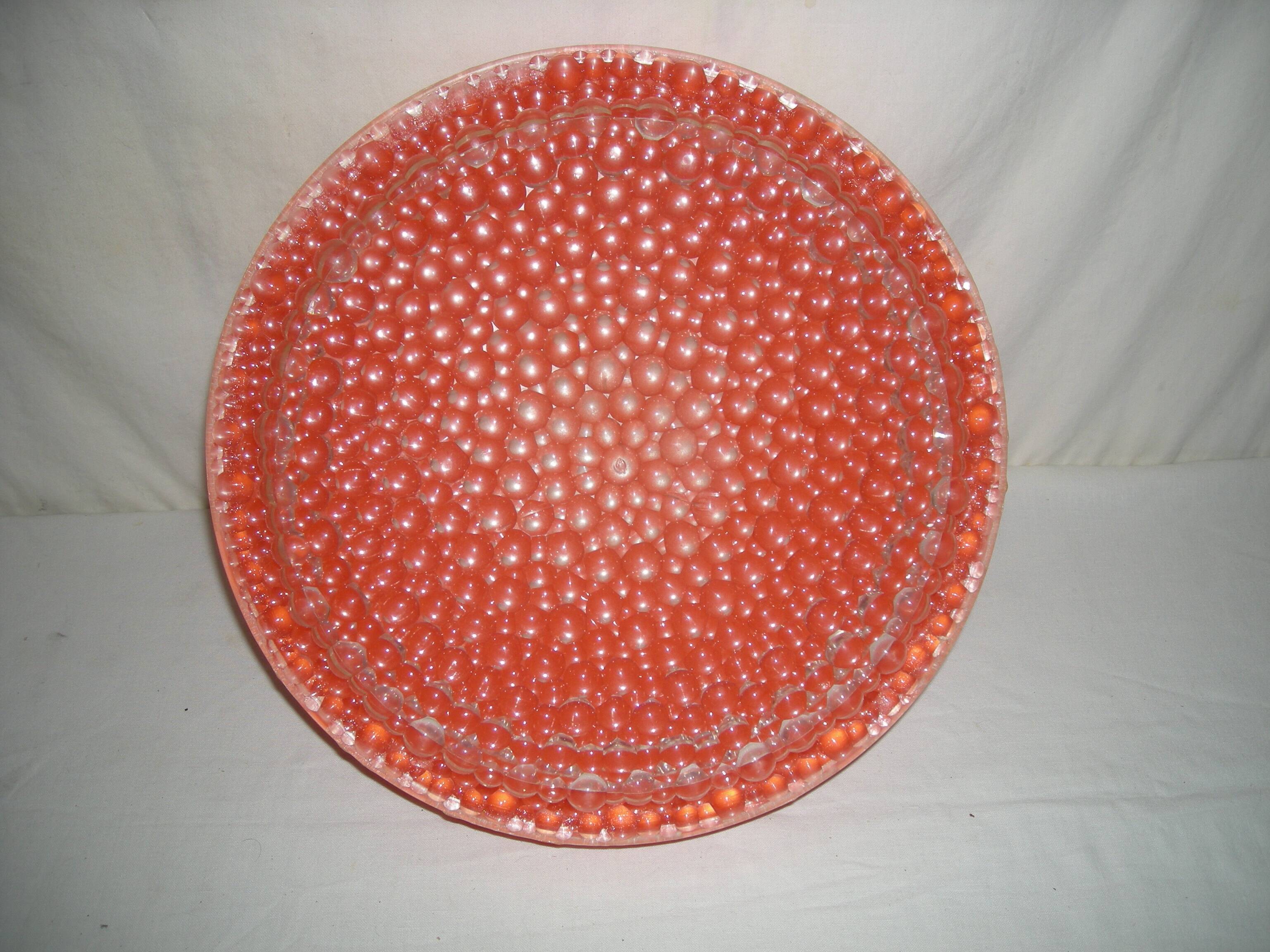 orange pendant light from the 70s