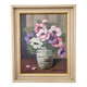 Vintage original flower oil painting, signed floral still life