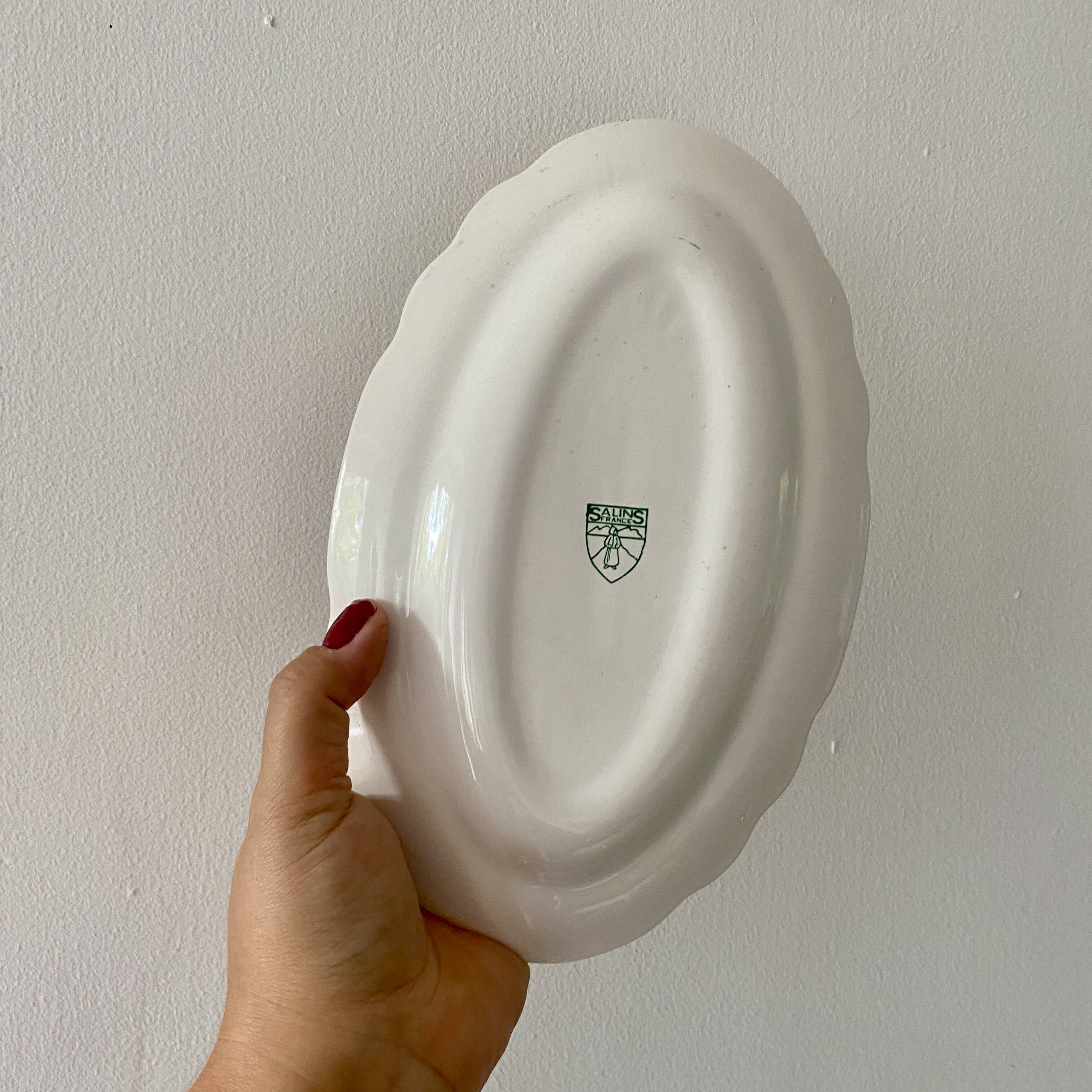 Lot de 2 plats ovales- raviers vintage Salins