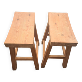 Solid pine stool