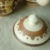 Theiere verseuse et pot a lait faience de quimper hb