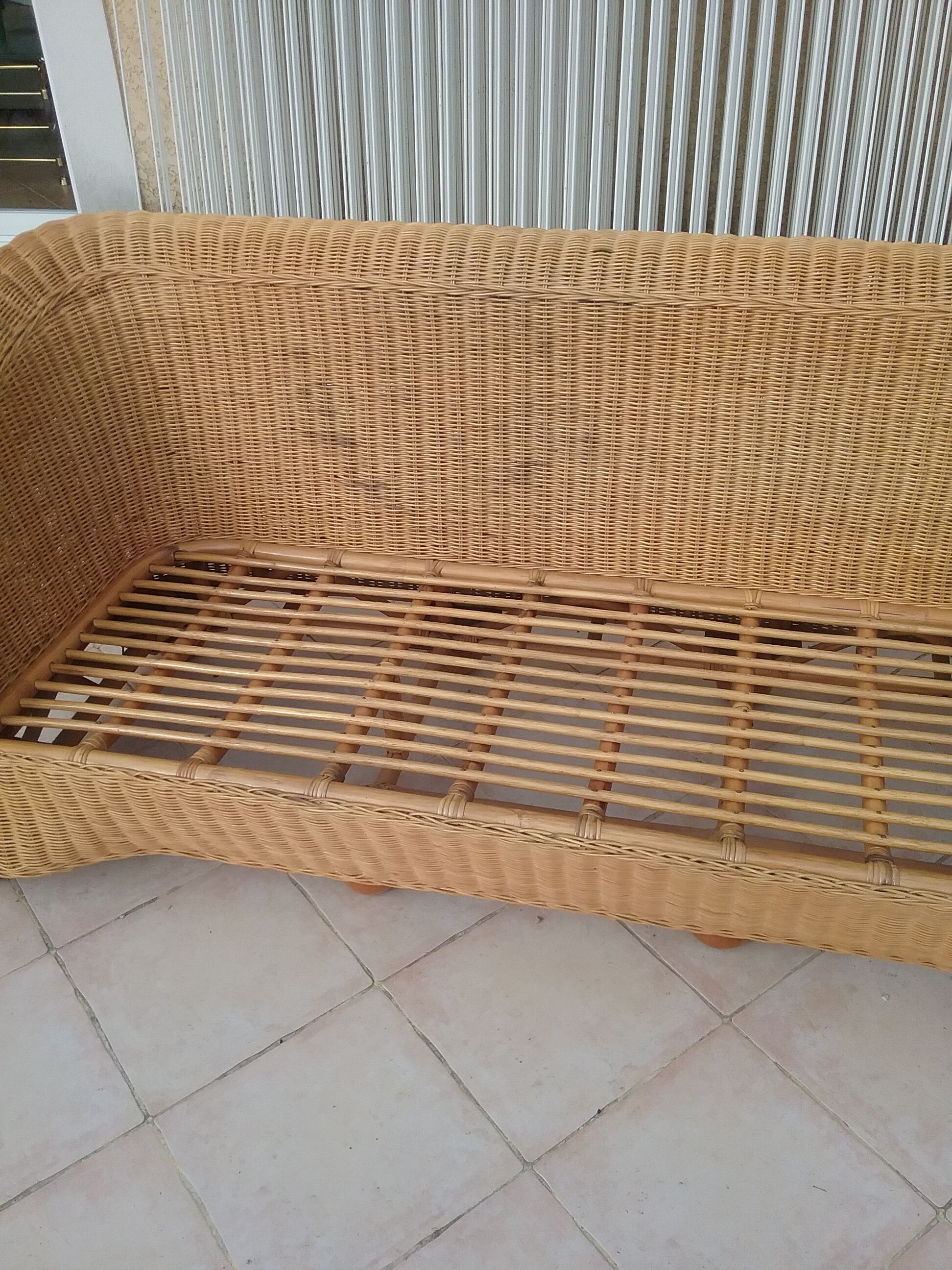 Rattan bench
