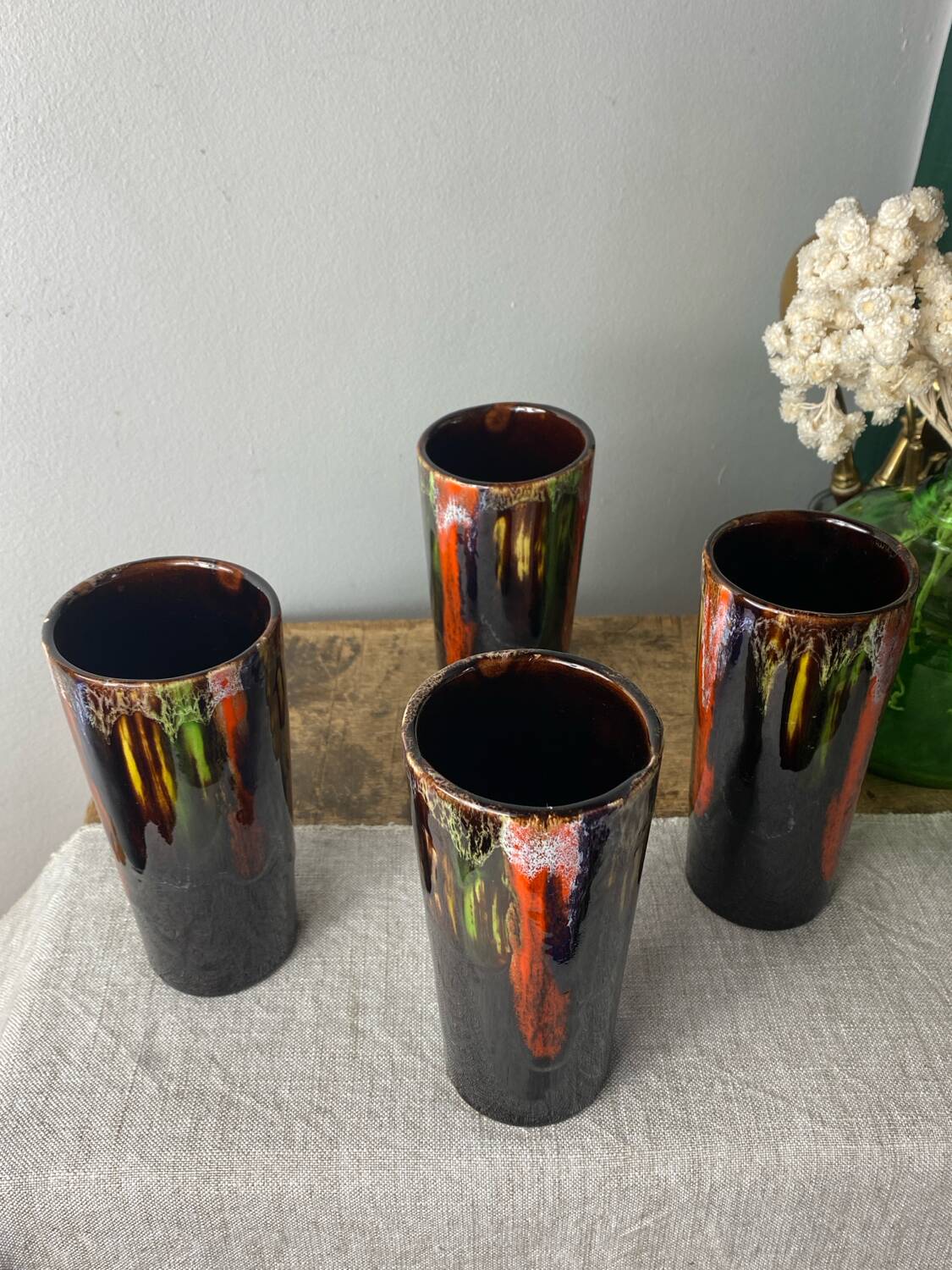 Verres  à orangeade en céramique Vallauris