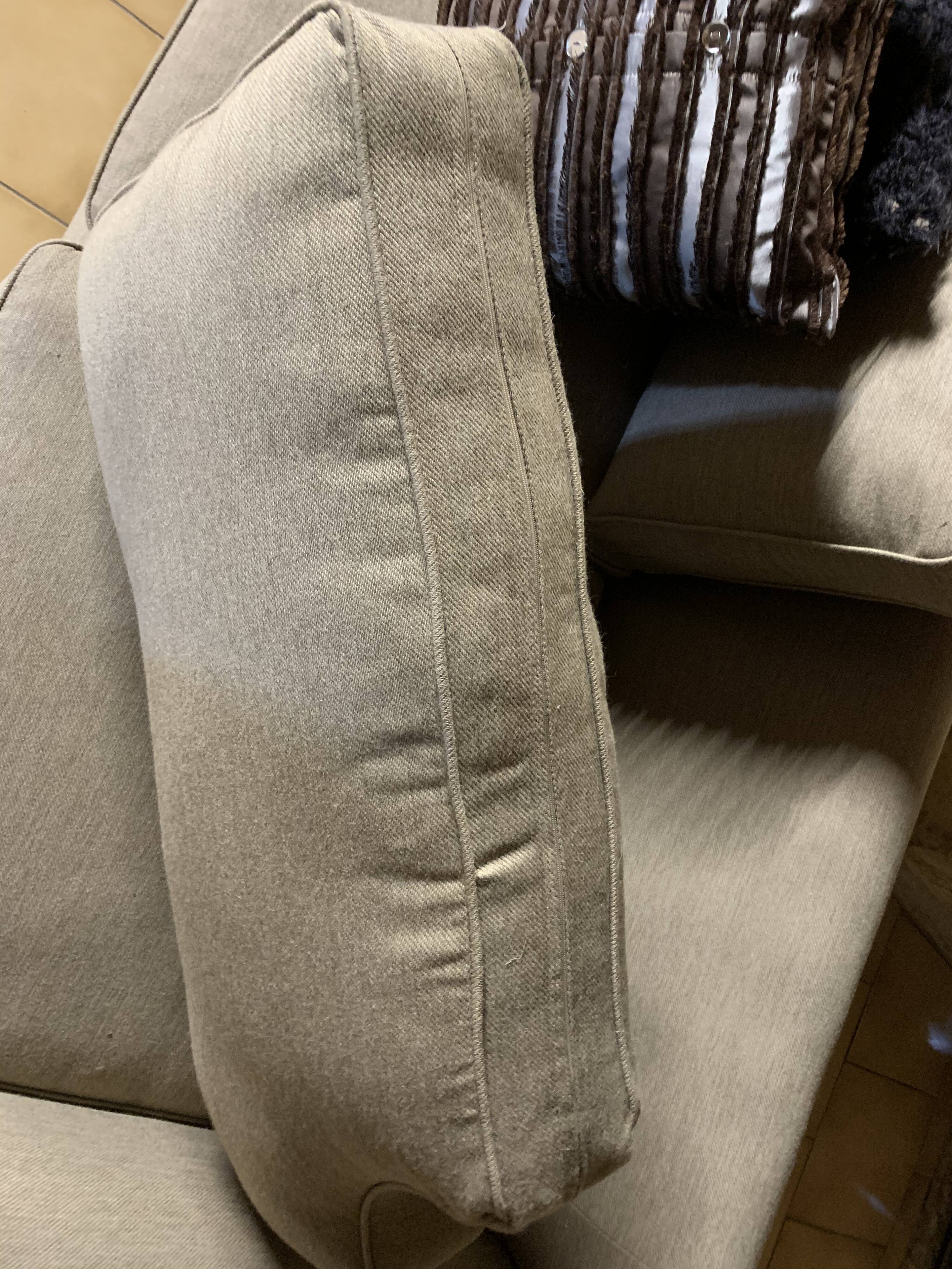 Pair of sofas 2 place beige wool