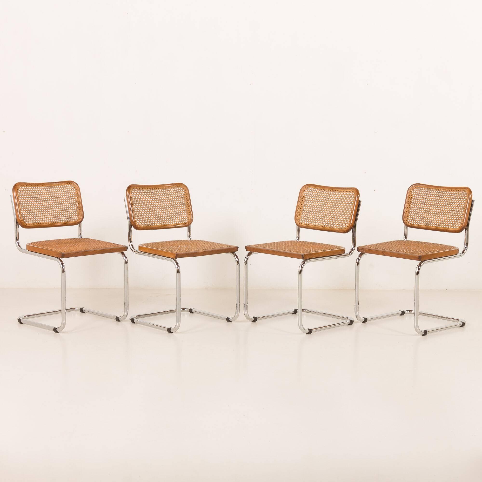Vintage Italian Cesca chairs 1970s