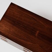 Midcentury Danish low chest of 2x2 drawers in rosewood by Hundevad 1960s