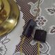 French Vintage Brass Goose Neck Table Lamp Patterned Glass Shade 5353