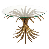 Hollywood Regency gilded sheaf of wheat coffee table in the style of Coco Chanel, 1960s