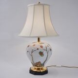 Giulia Mangani porcelain lamp chinoiserie with lychee, 1950`s ca, Italian