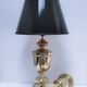 Paire pieds de lampe laiton massif néoclassique H.41 cm
