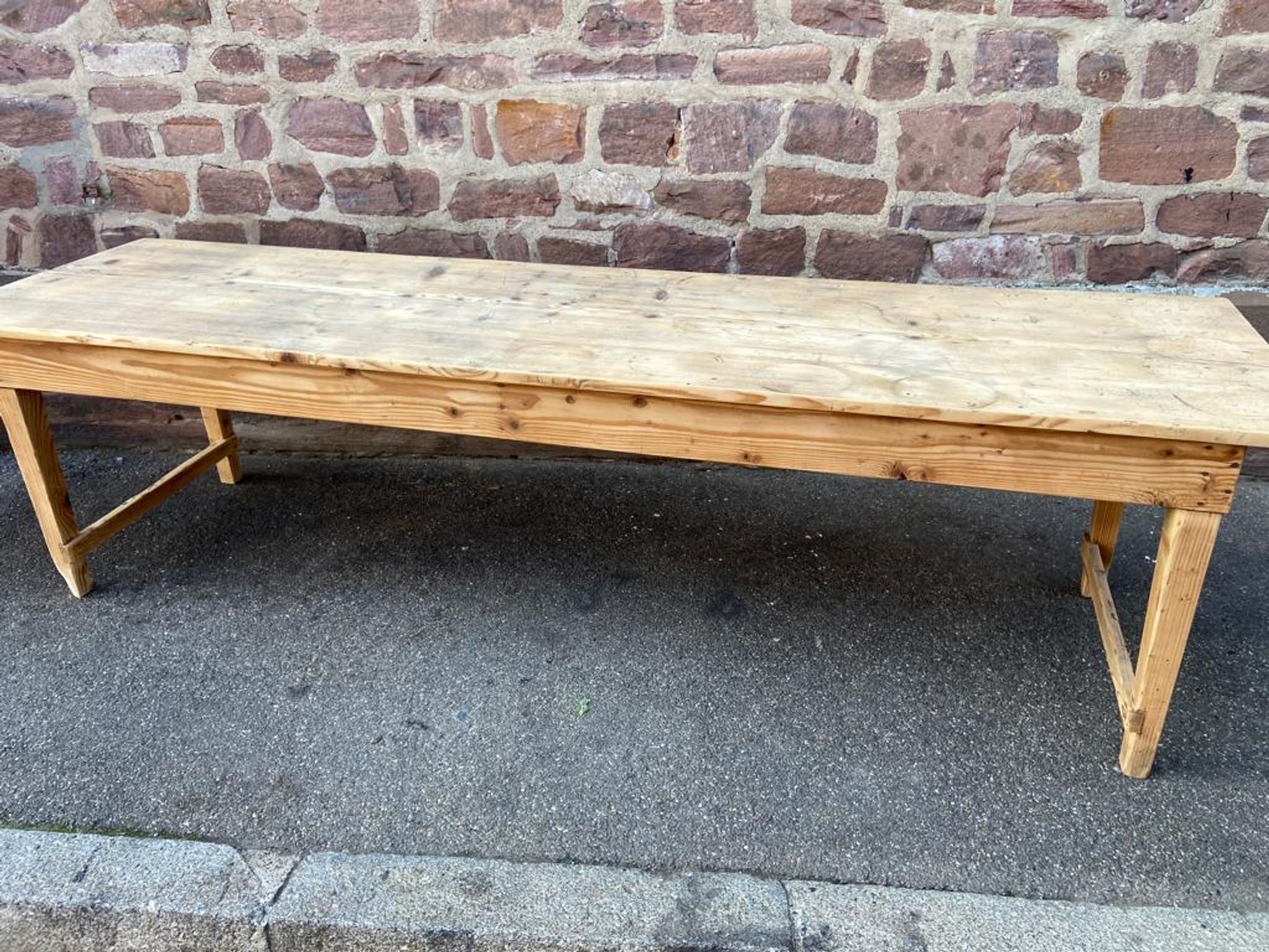 Table de ferme 300 cm en sapin 1900