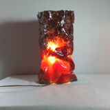Lamp made of resin and glass 70s