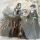 Gravure ancienne intitulée Modes de Paris encadrée