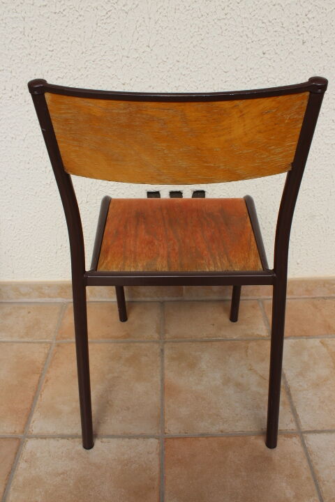 Lot de 4 chaises d'école Mullca 510 vintage