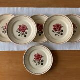 Lot de 6 assiettes plates en faïence de Badonviller