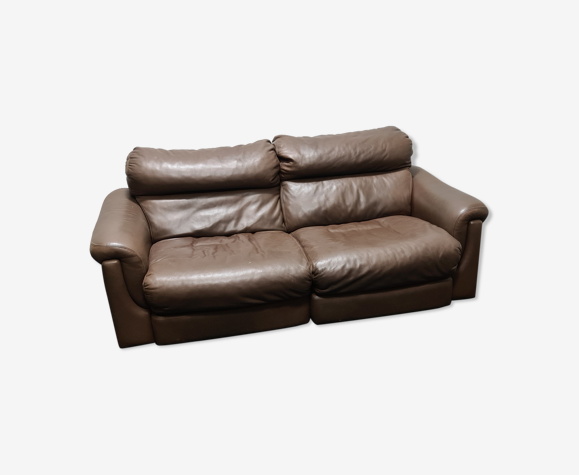 Vintage Brown Leather Two Seater Sofa By Rolf Benz Selency Vintage Brown Leather Two Seater Sofa, Brown Leather Two Seater Sofa Bed