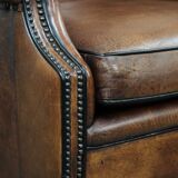 Timeless sheepskin wingback armchair with beautiful colours