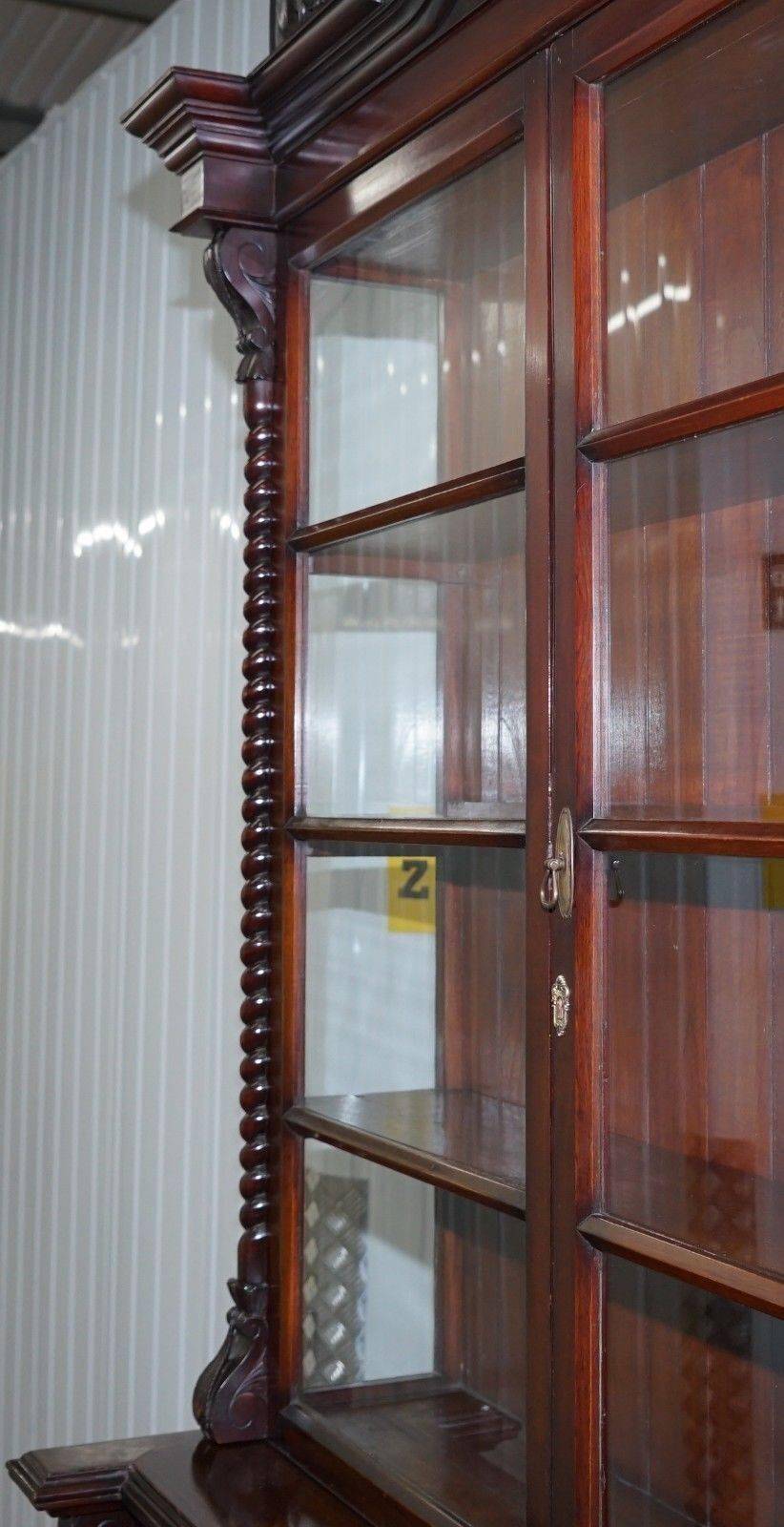 Victorian library in hand-carved hardwood