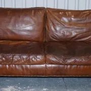 Balmoral 3-Seater Leather Sofa in Heritage Brown by Halo