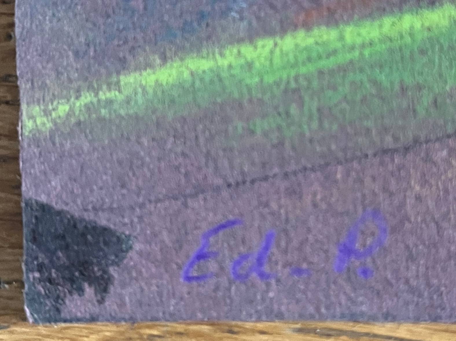 Paintings set of 4 drawings by Ed. Pannetier (1884-1965) Provence Côte d'Azur