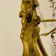 Brass wall light + glass tassels, mid-20th century