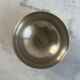 Silver-plated metal bowl — Sleek shape on a stand, modernist style
