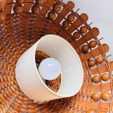 70s woven wicker pendant light