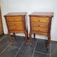 Pair of Louis XV style bedside tables in cherry wood