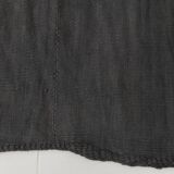 Anthracite Grey Large Area Soft Kilim Rug For Bedroom, 147x205 Cm