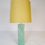 Mid-century green marble table lamp by Bergbom, Sweden, 1960s.