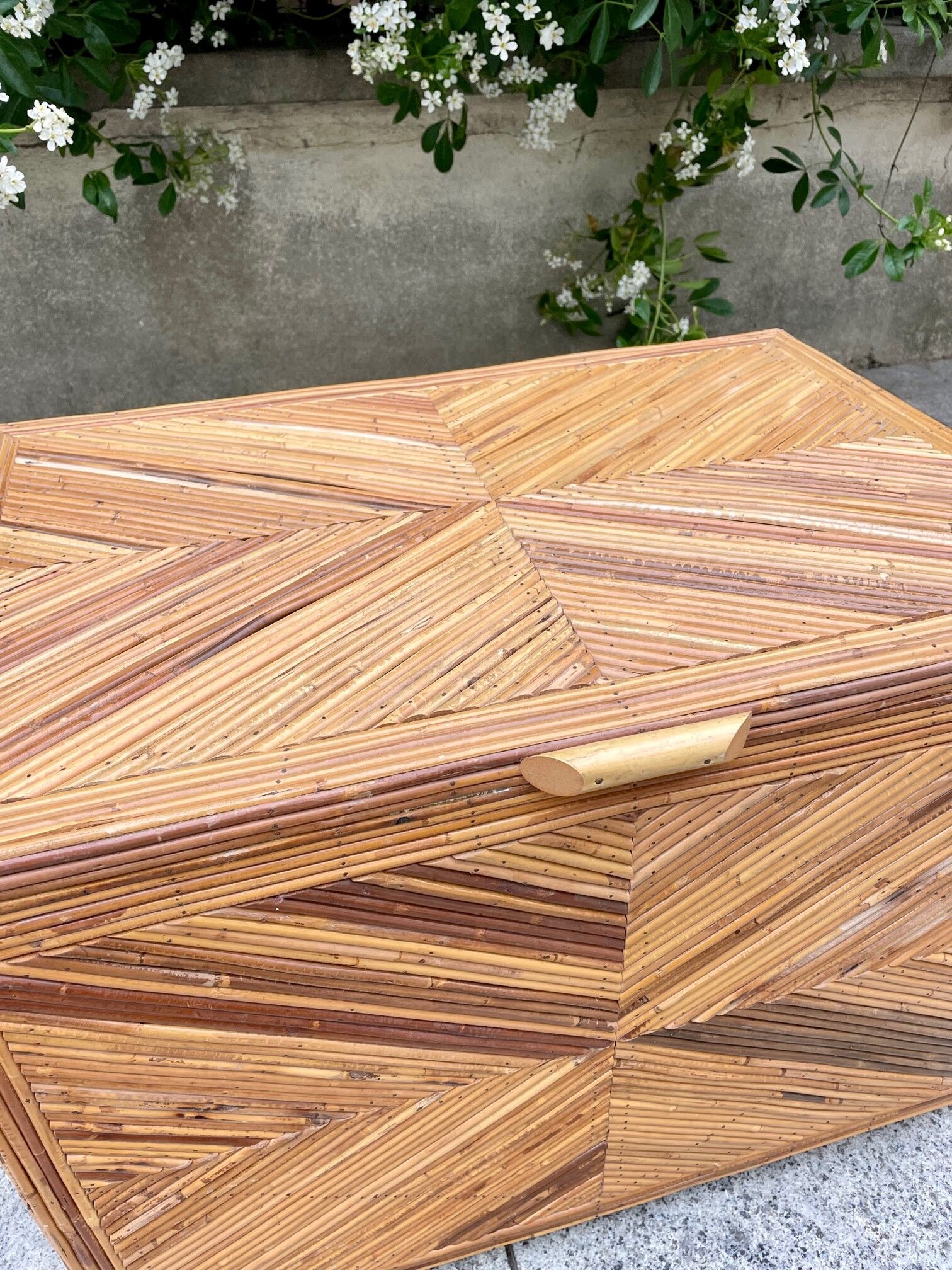 Vintage rattan chest