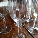 Lot de 6 verres à vin en verre strié