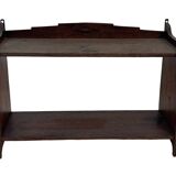 Art Deco wooden wall shelve rack bookshelf in dark wood minimalist
