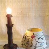 Table lamp made of turned solid wood - 1960s/70s