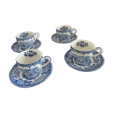 4 cups and under cups in English porcelain