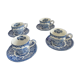 4 cups and under cups in English porcelain
