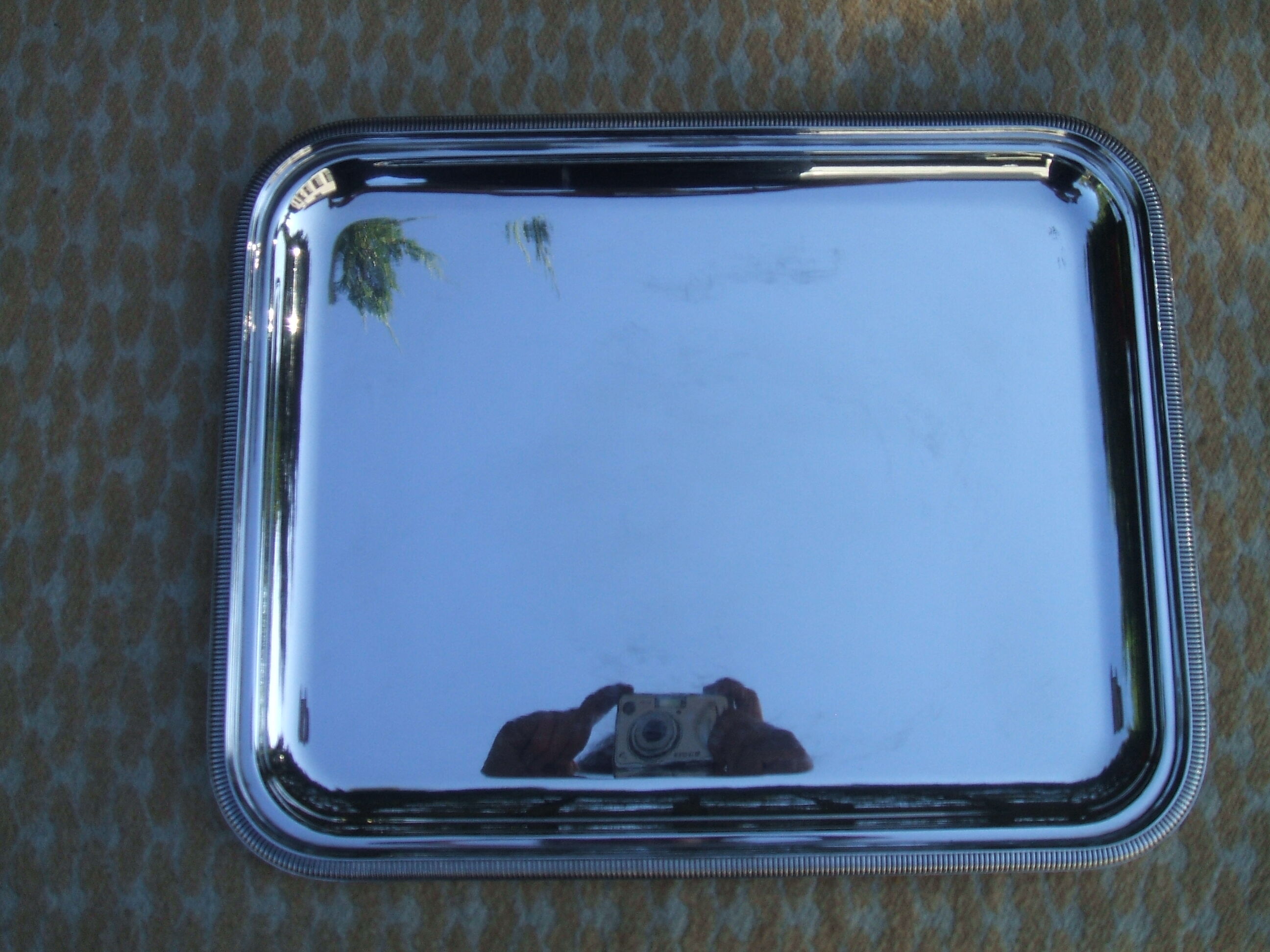 Christofle silver metal tray