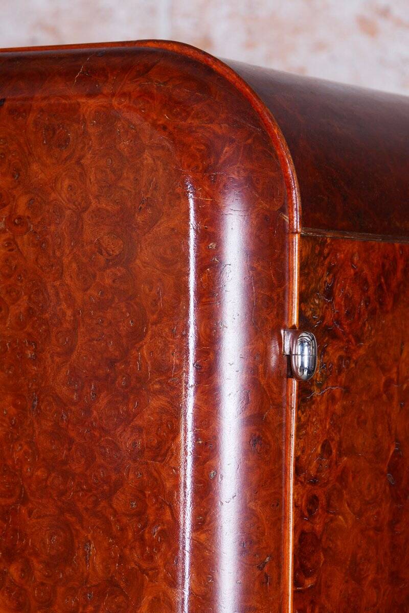 Art Deco Wardrobe in Mahogany attributed to J. Halabala for Up Zavody, Czech, 1920s