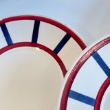 Set of 7 ceramic dishes hbcm béarn france