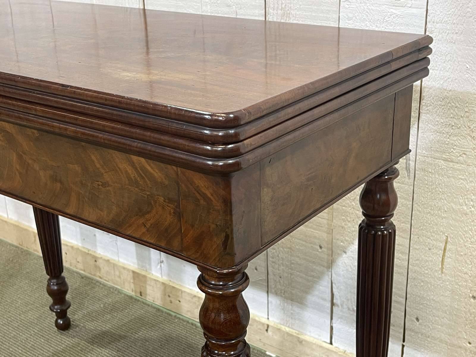 Louis Philippe 19th-century gaming table in mahogany.