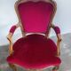Red Louis XV living room