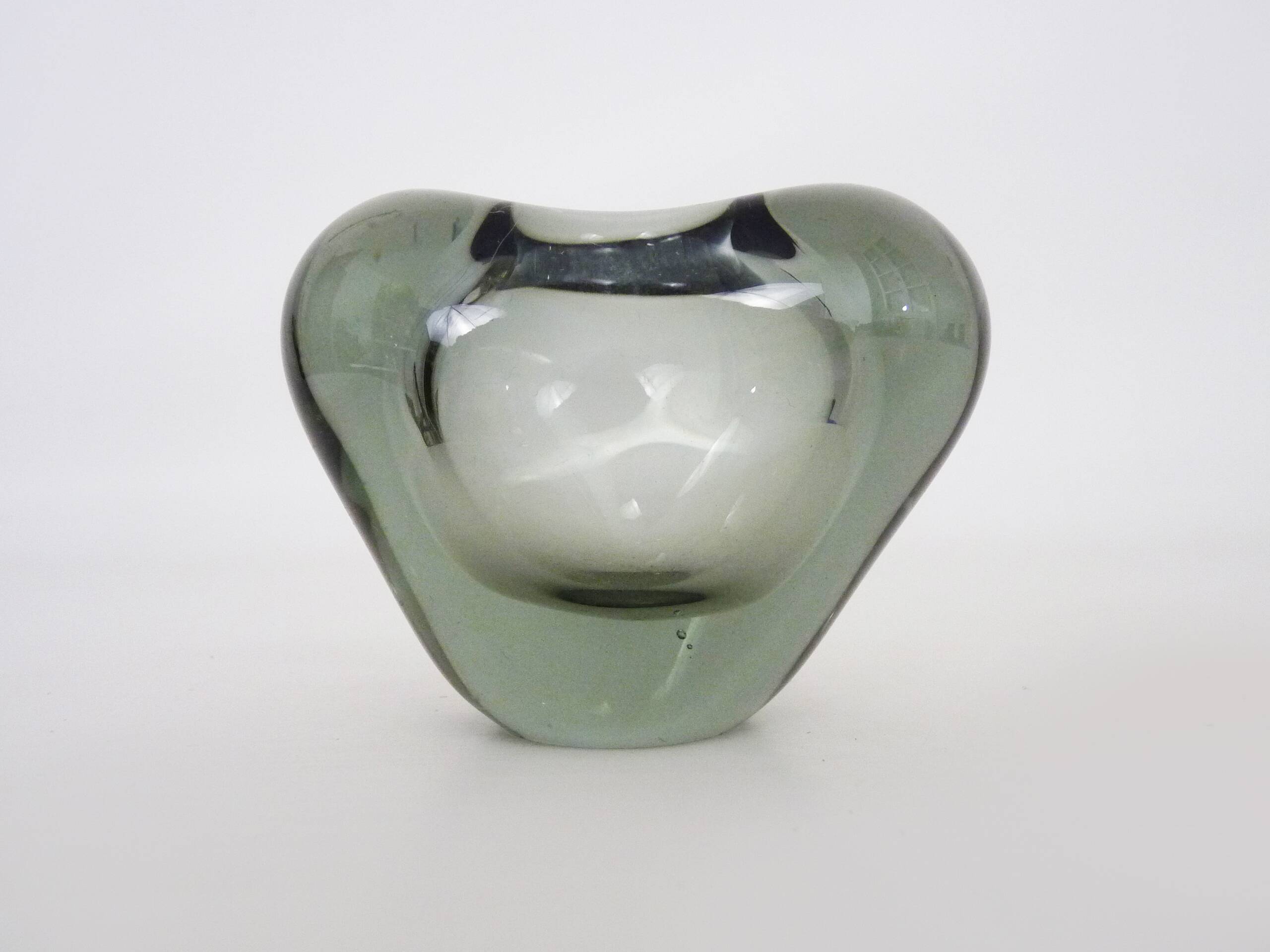 Heart-shaped vase Per Lütken for Holmegaard. Signed and dated 1902