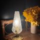 Table lamp antique globe tulip molded glass vintage patterns 70'