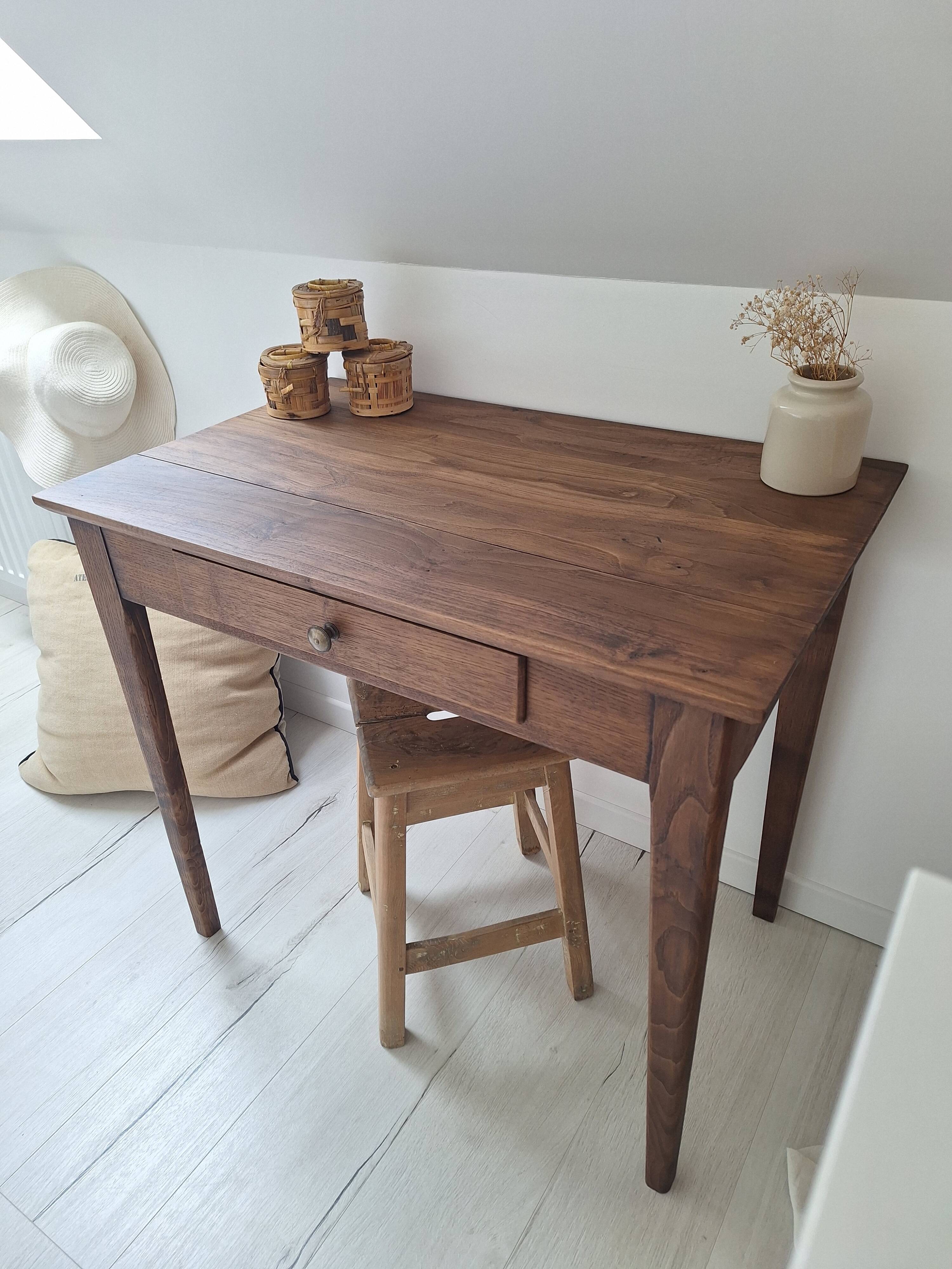 Old farmhouse side table in country style