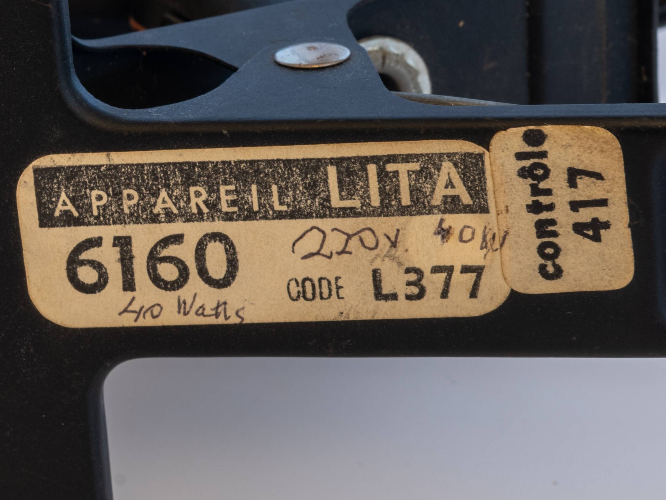 Lita clamp spotlight, Zodiac model by Jacques Biny