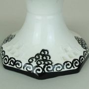 octagonal art deco BOWL footed bowl schramberg majolika 1920s hand-painted decor