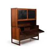 Rare Danish Bar Cabinet with Leather Parts 1960s