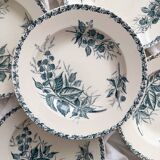 6 deep plates in Badonviller “Mûre” ironware